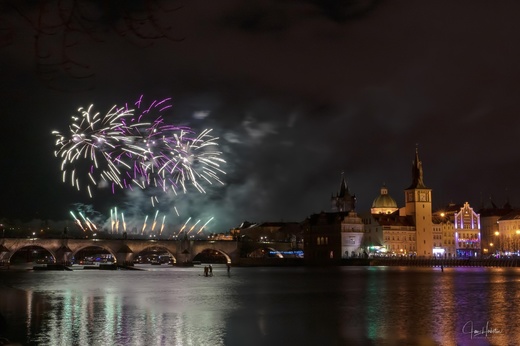 Ohňostroj - Praha 1. ledna 2019